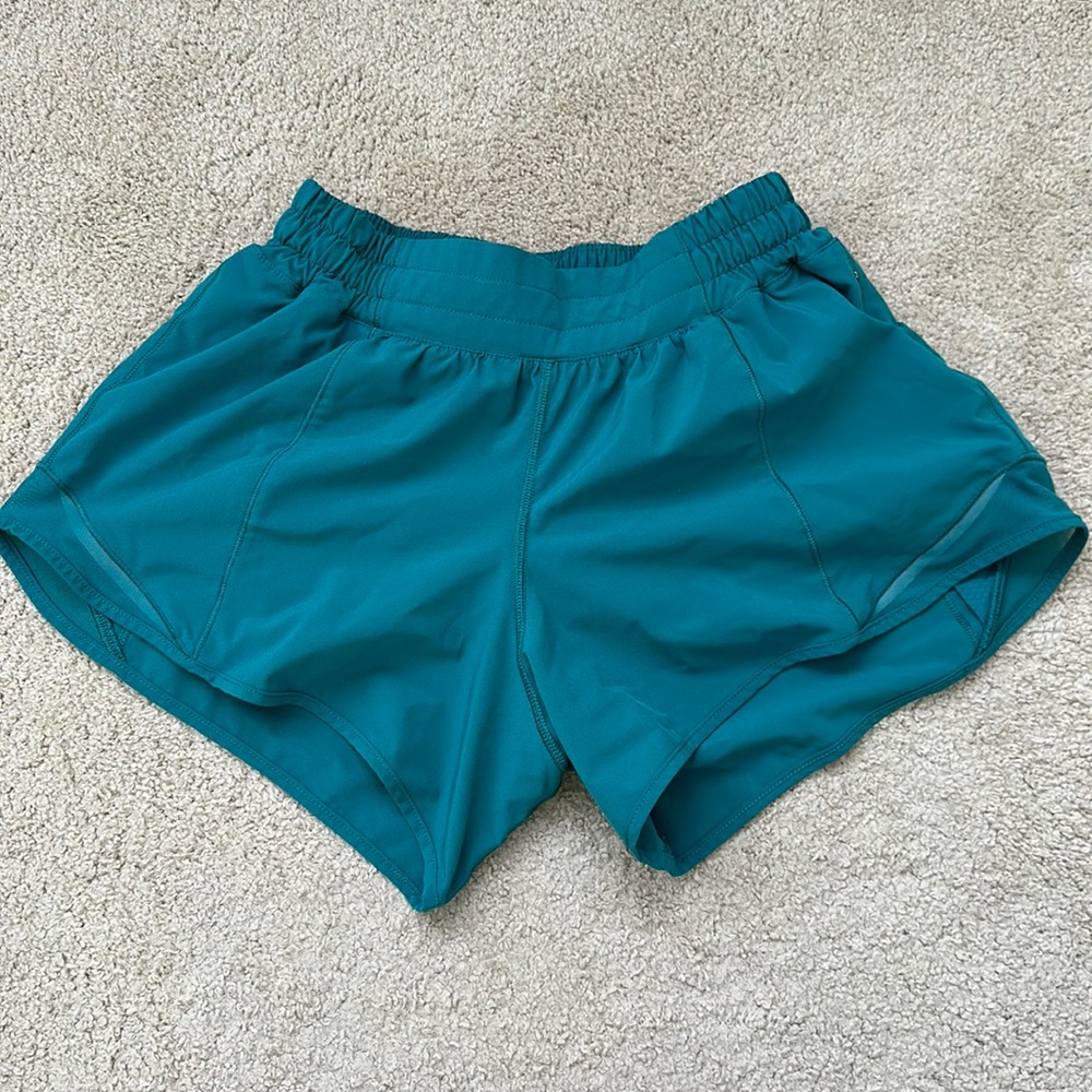 Green Hotty Hot 4” Lululemon Shorts